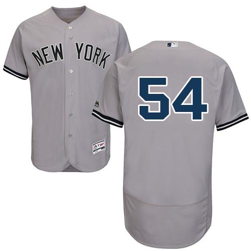 Yankees #54 Aroldis Chapman Grey Flexbase Authentic Collection Stitched MLB Jersey - Click Image to Close
